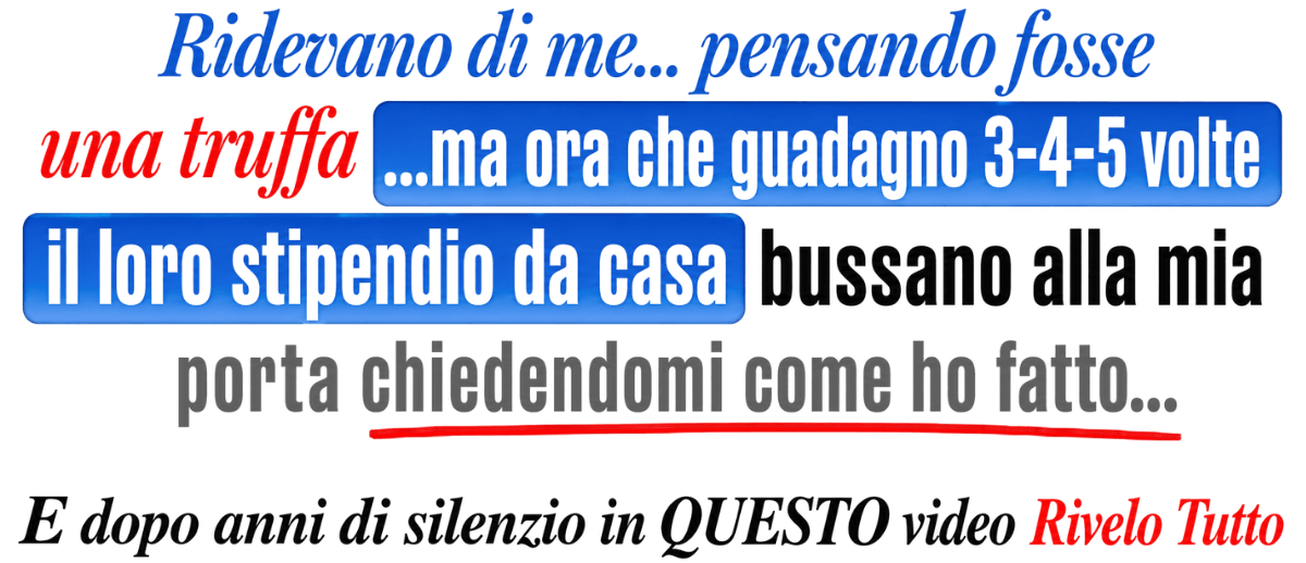 Ridevano di me... pensando fosse una truffa...